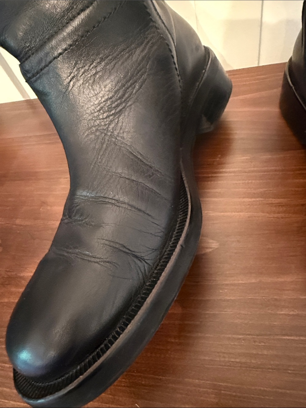 Zara Black Leather Tall Equestrian Riding Boots Size 40 US 9 - Picture 14 of 16